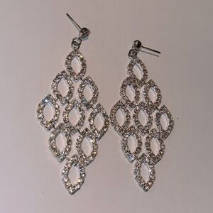 Costume Rhinestone Dangle Earrings